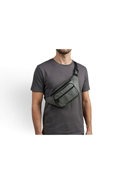 Derissa Unisex Hakiki Deri 4 Bölmeli Bel Ve Omuz Çapraz Çanta