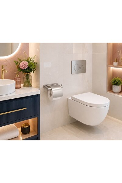 ACAR SU ARMATÜRLERİ Osmo Covered Paper Holder Satin Acar 804.10Sat