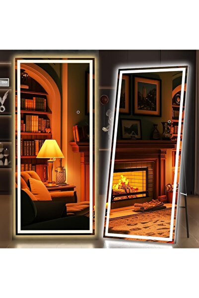 Hasipu Full Length Mirror with Lights, 180x70cm LED Lighted Floor Standing Mi...