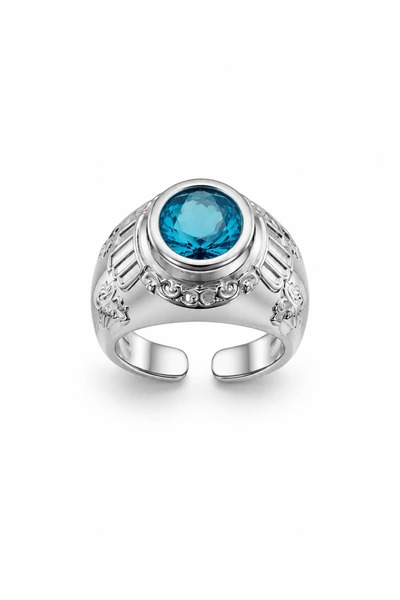 CHARMLUCKY Special Series Blue Stone Ring (Adjustable)