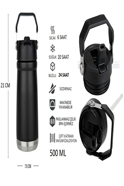 Ozzy Matara-Termos Black 500 ml
