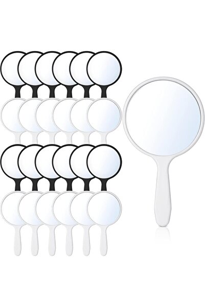 PGQIQGNM 25 Pcs Handheld Mirror with Handle Bulk, 10 x 5.5 cm/ 3.94 x 2.16 in...