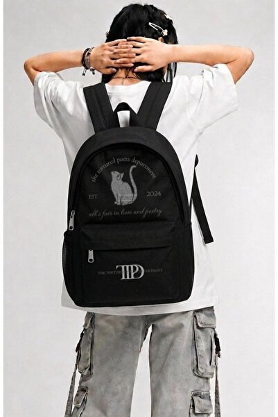 Fuddy Moda Unisex Ttpd Cat Printed Backpack, Taylor Swift Themed School Bag