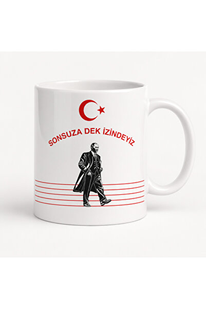 Sonsuza Dek İzindeyiz – Atatürk Tasarımlı Kupa Bardak