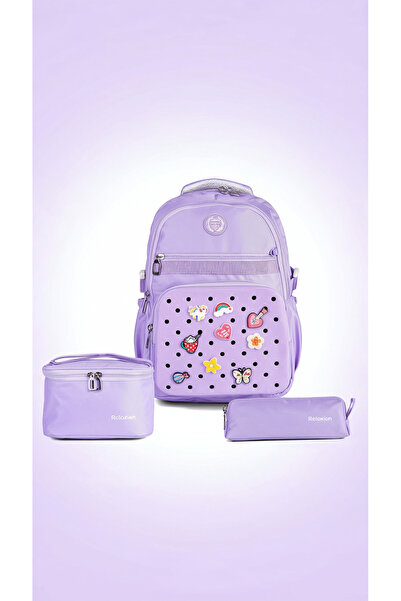 KanatGo 3-Piece Primary School Bag Set School Bag Lunch Bag Backpack with Pen...
