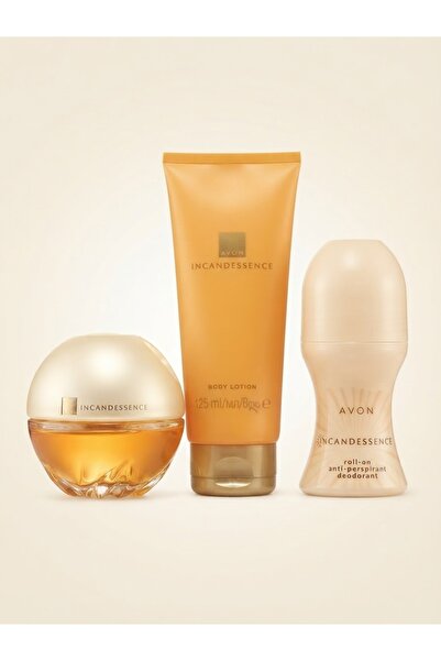 AVON Incandessence kadın parfüm vücut losyonu ve rollon üçlü paket