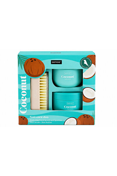 SENCE Set pedichiură Coconut pentru îngrijirea picioarelor, scrub, unt pentru...