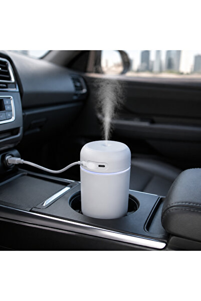 300 ml Ultrasonik Hava Nemlendirici LED Işıklı USB’li Mini Buhar Makinesi Oda Araç ve Ofis İçin