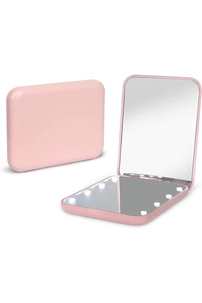 Kintion - Pocket Mirror, LED Makeup Mirror, 1X/3X Magnification, Compact Mirr...