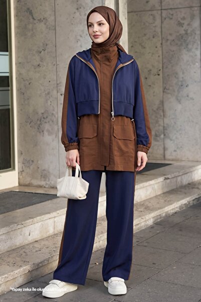 InStyle Garnili Double Pocket Brown Suit
