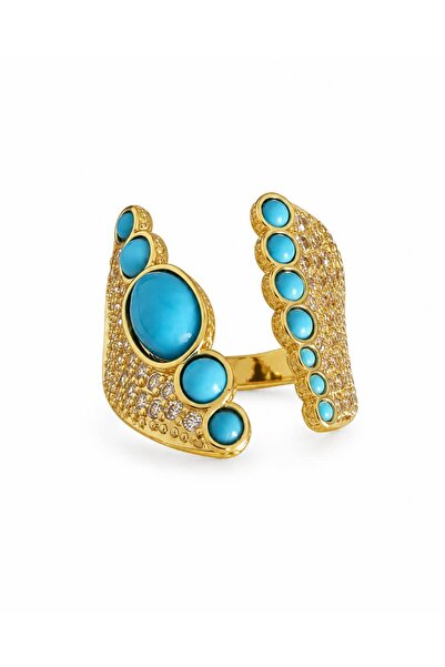 CHARMLUCKY Special Series Turquoise Stone Ring (Adjustable)