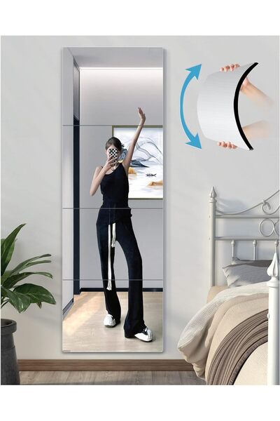 Supreouts Shatterproof Wall Mirror, 4 Pcs 30cmX30cm Plexiglass Gym Mirrors, F...