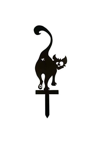 Vivatechnix Decorațiune de grădină / ghiveci Krodesign Back Cat KRO-1140, met...