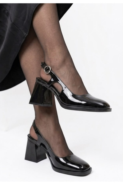 NESSİMO Black Patent Leather High Heels