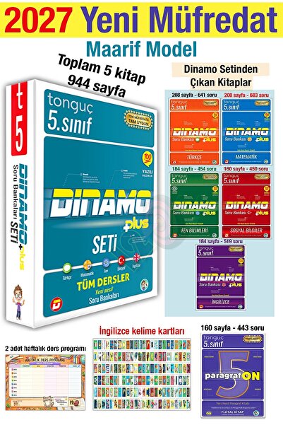 Tonguç Yayınları 5. Sınıf 2027 Dinamo Paragrafon Soru Bankası Tüm Dersler Seti