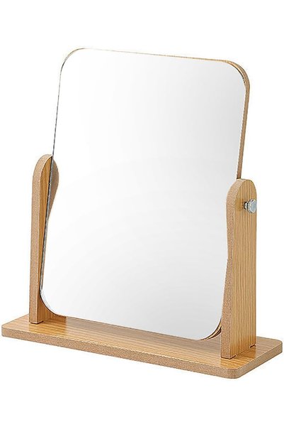 SPNOR Vanity Mirror Wood Desk Mirror Makeup Mirror Dressing Table Mirror 360°...