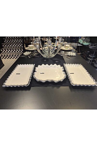 ROY KING Sofia 3 Piece Silver Serving and Presentation Set
