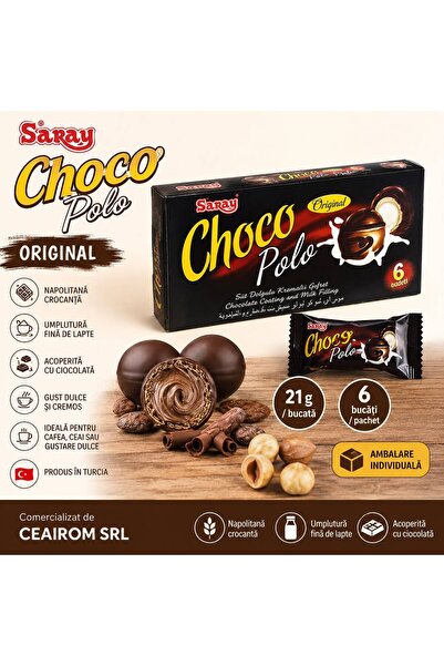 Saray CHOCO POLO ORIGINAL Spherical Neapolitan with Milk Filling, Covered in ...