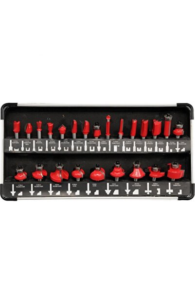 yato Set de freze pentru lemn YT-6801, 24 de piese, în cutie de aluminiu