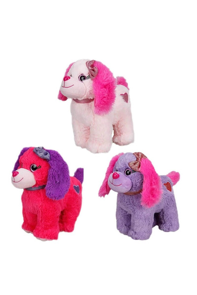 SORA GROUP Plush Dog Sitting Colorful 25 cm Price Is for 1 Piece