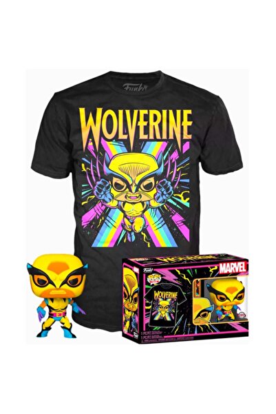 Funko Set figurină POP & Tricou Marvel Wolverine Black Light