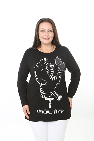 XL Modam Printed Stone-Embellished Lycra Viscose Plus Size Tunic