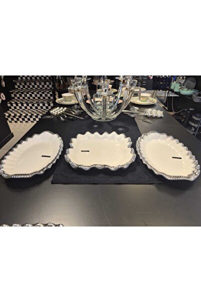 ROY KING Sofia 3 Piece Silver Serving and Presentation Set