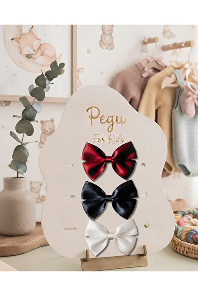 pegu baby collection Serija Little Dreams, 3-dijelne kopče za kosu sa satensk...