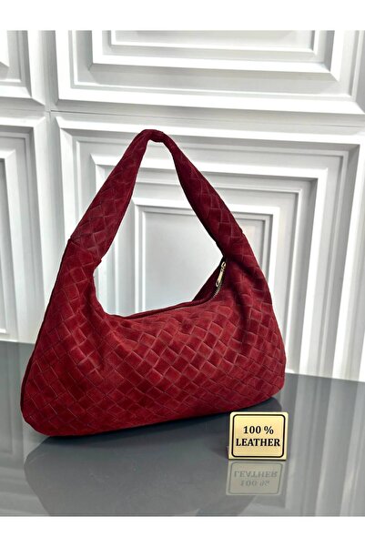 çkn sedat çakan çanta & fular & aksesuar Genuine Suede Leather Women's Should...