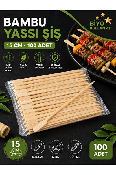 BAMBU ŞİŞ &15 CM & 100 ADET