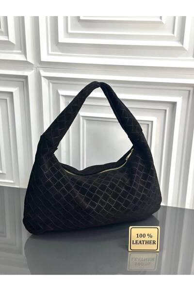 çkn sedat çakan çanta & fular & aksesuar Genuine Suede Leather Women's Should...