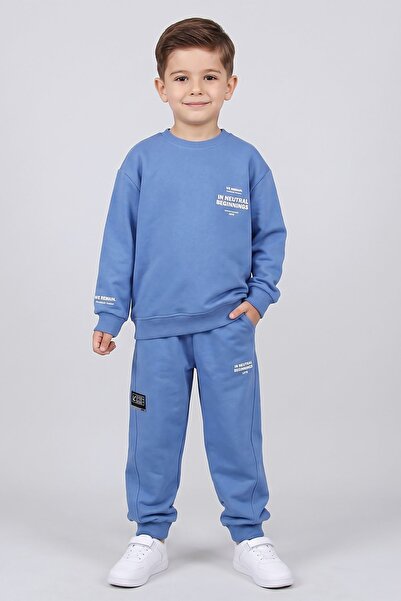 Dmb Boy's 4 Season Non-Ironed Cotton Tracksuit Set