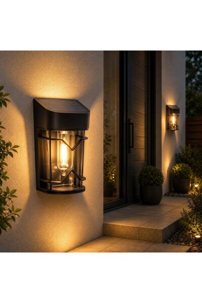 OEM Solar wall light with LED Hoff, 15 lm, warm light, IP44, modern