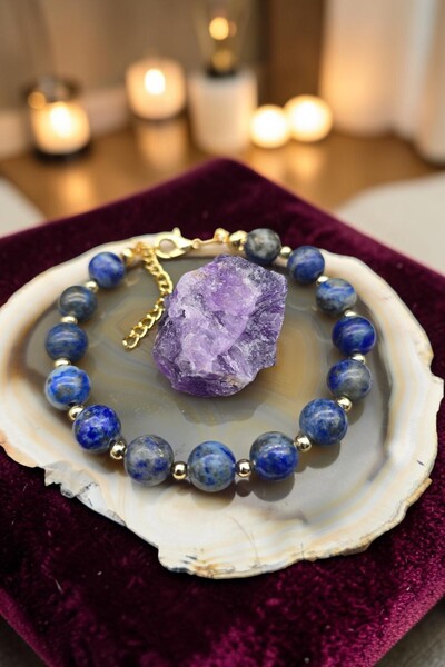 NBS Beautiful Naturel Stones Lapis Lazuli Vip (Stone Gift) Women's Bracelet N...