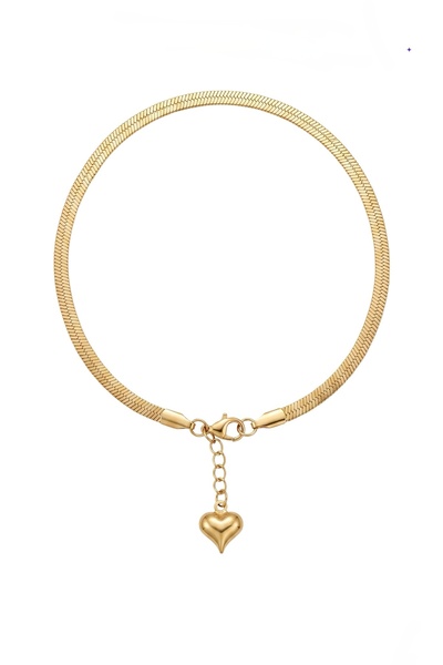 Generic Brand BRATARA GLEZNA DUBLA OTEL INOXIDABIL PLACAT CU AUR 14 K