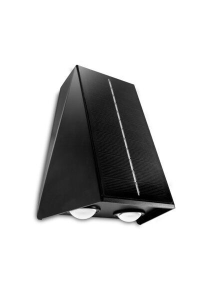 OEM Solar wall light with LED Hoff, 3 W, 80 lm, warm light, black, IP44, outd...