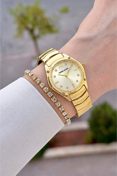 Daniel Klein Dial Gold Band Gold Color 30 mm Same as Pictured Women's Wristwatch