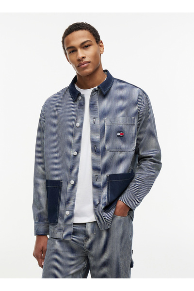 Tommy Jeans Lacivert Erkek Denim Gömlek DM0DM236601BK SHIRT JACKET CJ6053