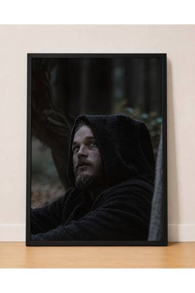 buzz.designs Ragnar Lothbrok Temalı Vikings Kuzeyin Karanlığı Tablosu (Çerçev...