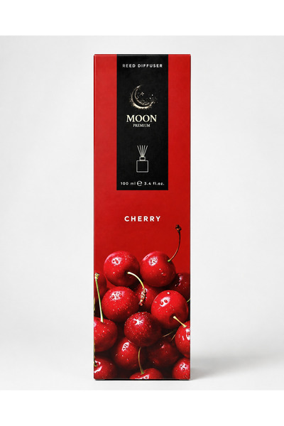Moon Difuzor de parfum cu bețișoare Premium Cherry, 100 ml, 5 bețișoare din r...