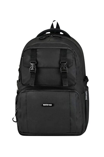 KY A+ Premium Quality Black 4 Zipper Compartments Water Repellent Water Compa...