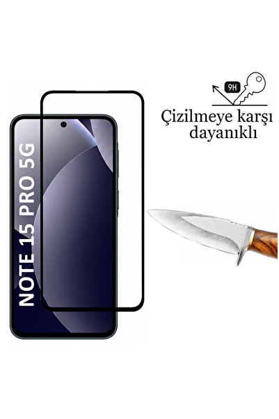 CEPSTOK Redmi Note 15 Pro 5G Kırılmaz Cam 5D Tam Kaplayan 9H Temperli Ekran Koruyucu