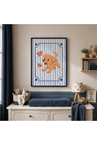 luxorpixels (ÇERÇEVESİZ) Sevimli Köpek Çocuk Odası Poster
