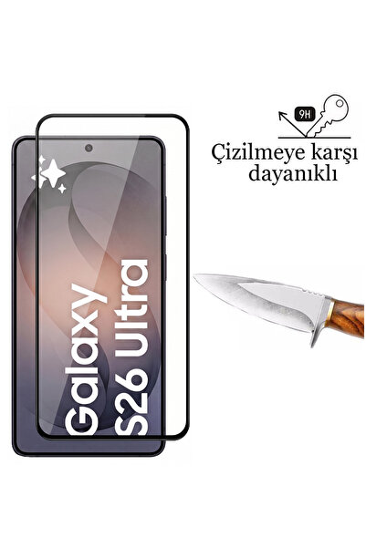 CEPSTOK Samsung Galaxy S26 Ultra 5D Tam Kaplayan 9H Temperli Ekran Koruyucu