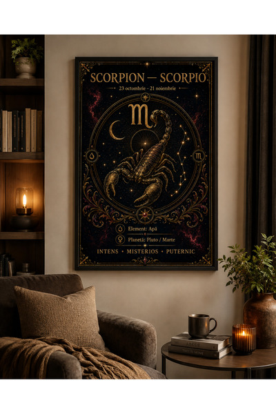 Miutic Print Studio Tablou Zodia Scorpion – Scorpio, Tablou Zodiacal Decorativ