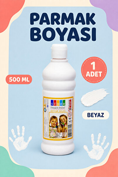 Minopi Südor Beyaz Parmak Boyası 500 ml – Büyük Boy Çocuk Etkinlik Boyası