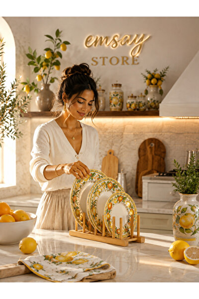 Emsay Store LÜKS Original Bambu 6'lı Tabak ve Kapak Düzenleyici | Çok Amaçlı ...