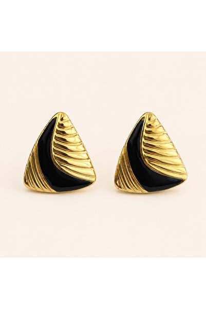 GlaMLo Accessories Γεωμετρικά Σκουλαρίκια από Ανοξείδωτο Ατσάλι – Αφηρημένο Σ...