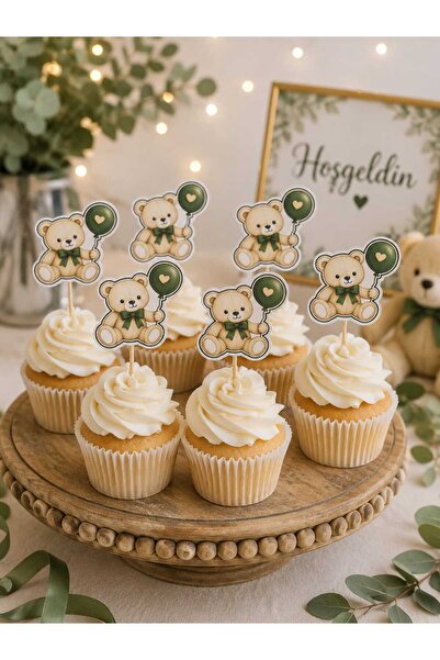 Büşra Süsleme AYICIK HOSGELDİN BEBEK, DOĞUM GÜNÜ, CUPKEK PASTA SÜSÜ, KÜRDAN 1...