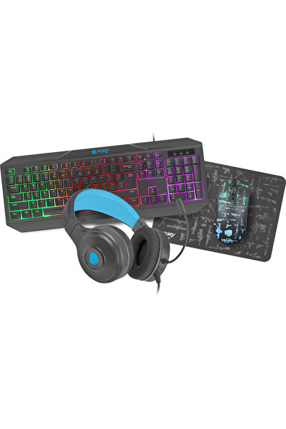 FURY 4in1 Thunderstreak 3.0 Gamer Kit (US) Black USB Wired